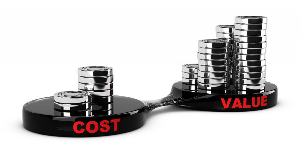 image showing cost and value