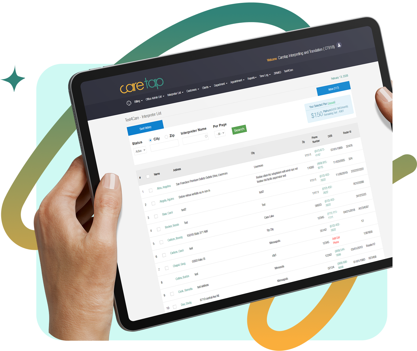 interpreter management software dashboard