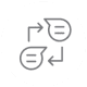 2 way texting icon