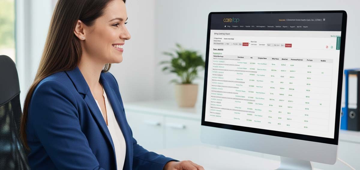 caretap homecare billing dashboard